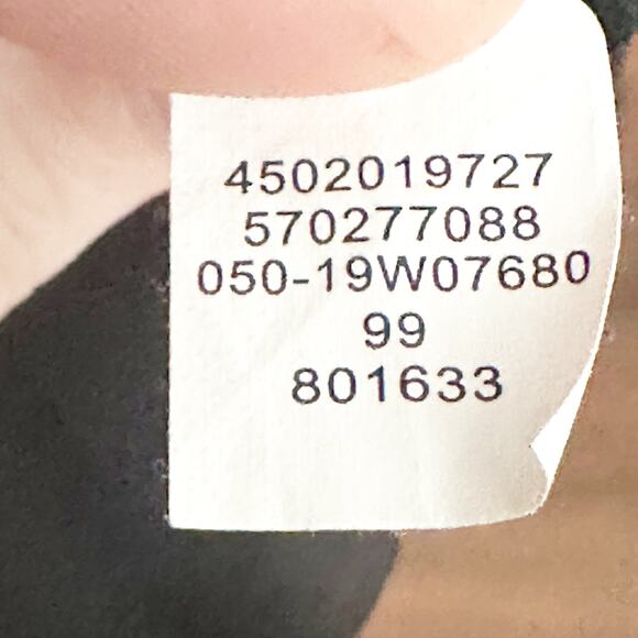 WHBM Black Blue Floral Flowy Long Sleeve Midi Dress women's size 8 - Picture 7 of 12